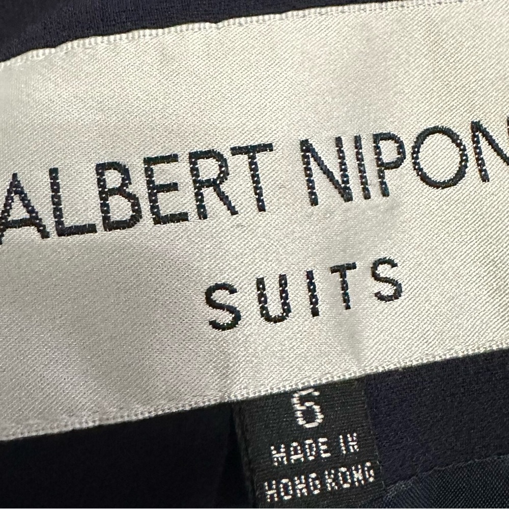 Vintage Albert Nipon Suits Dark Navy Blue Blazer/… - image 5